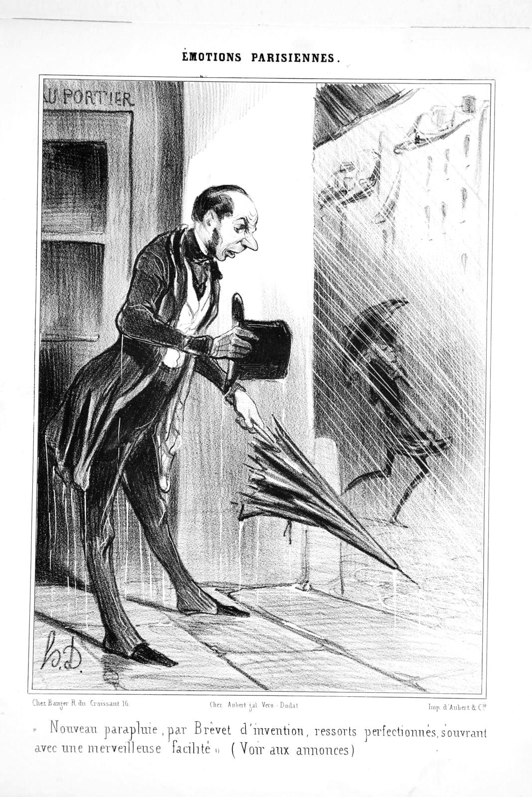 Titre : « Le parapluie ouvert face au doute climatique »